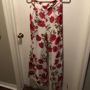 Floral flowy pants